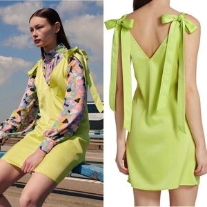 Stine Goya Rosario Minidress Yuzu / Keylime Green size XS